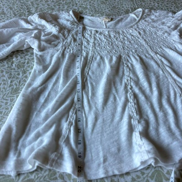 Anthropologie Meadow Rue Womens ExtraSmall Blouse Top Embroidered in White - Picture 5 of 8